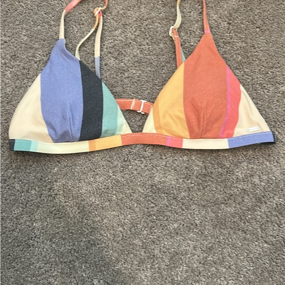 Colorful Striped Bikini Top